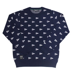 【全品ポイント10倍 10/27 09:59まで】【SALE】アウトレット アドミラル ゴルフ セーター Admiral GOLF FLAG JACQUARD CREW KNIT 長袖 ニット ジャガードSWEATER 全2色 M-LL メンズ