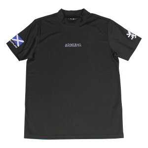 【SALE】アドミラル ゴルフ モックネックシャツ Admiral GOLF FLAG MESH MOCK NECK SHIRTS 半袖Tシャツ ハイネック TEE 全4色 M-LL 吸水速乾 抗菌防臭 ストレッチ メンズ