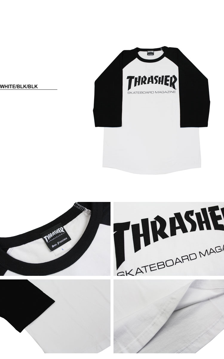 ついに再販開始 スラッシャー Thrasher スケート スケボー スケーター 公式 Tシャツ Mag Logo 3 メンズ T Shirts 七分袖 S Xl 4 Sleeve Tee レディース 全2色