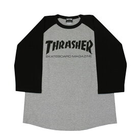 【全品P5倍 05/27 01:59まで】【公式】 スラッシャー Tシャツ THRASHER MAG LOGO 3/4 SLEEVE T-SHIRTS 七分袖 TEE メンズ レディース 全2色 S-XL