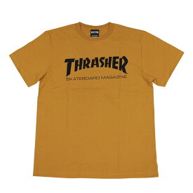 【SALE】アウトレット 【公式】 スラッシャー Tシャツ THRASHER MAG LOGO S/S T-SHIRTS プリントTEE ロゴ メンズ レディース キャメル S-XL