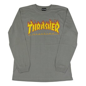 【全品P5倍 05/27 01:59まで】【公式】 スラッシャー Tシャツ ロンT THRASHER FLAME L/S T-SHIRTS 長袖 TEE フレイムロゴ プリント メンズ レディース ユニセックス 全4色 S-XXL