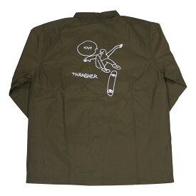 【全品ポイント5倍 12/1 23:59まで】【直営店限定】 スラッシャー コーチジャケット THRASHER GONZ COACH JACKET メンズ レディース ナイロン アウター 上着 Mark Gonzales マークゴンザレス ゴンズ 全2色 S-XL【公式】