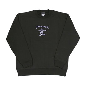 スラッシャー トレーナー THRASHER クルー スウェット スエット メンズ レディース ユニセックス 裏起毛 GONZ ART CREW SWEAT ゴンズ マークゴンザレス 全3色 M-XXL 【公式】