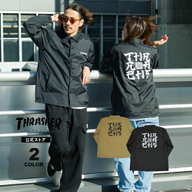 【SALE】アウトレット スラッシャー ジャケット アウター THRASHER メンズ レディース ナイロン コーチジャケット SANSKRIT BOX COACH JACKET 全2色 S-XL 【公式】