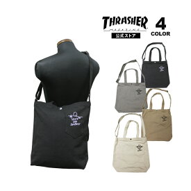 【全品ポイント10倍 4/21 09:59まで】スラッシャー トートバック THRASHER ショルダートート ショルダーバック メンズ レディース ユニセックス 全4色 GONZ SAD CANVAS 2WAY TOTE SHOULDER BAG M ミディアムサイズ【公式】