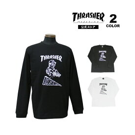 【全品P5倍 05/27 01:59まで】スラッシャー Tシャツ ロンT THRASHER PIZZA L/S T-SHIRTS 長袖 TEE プリント メンズ レディース ユニセックス 全2色 M-XXL 【公式】