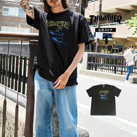 スラッシャー Tシャツ THRASHER JUL2012 Stencil S/S T-SHIRTS 半袖 TEE プリント メンズ レディース ユニセックス ブラック 黒 M-XXL【公式】