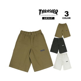 スラッシャー ハーフパンツ THRASHER WORK HALF PANTS SHORTS ワイドシルエット ショーツ ショートパンツ ボトムス メンズ レディース ユニセックス 全3色 M-LL 【公式】