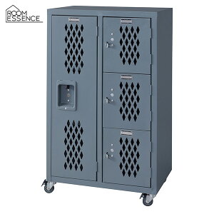 収納ボックス スチールチェスト ロック付き 鍵付き キャスター付 Lサイズ TPN-41GY TPN-41IV グレー アイボリー