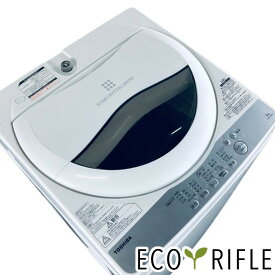 【中古】 東芝 TOSHIBA 洗濯機 一人暮らし 2018年製 全自動洗濯機 5.0kg ホワイト 送風 乾燥機能付き AW-5G6(W) 縦型 送料無料 設置無料 地域限定 RANK_B