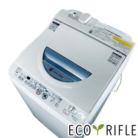 【中古】 シャープ SHARP 洗濯機 一人暮らし 2015年製 全自動洗濯機 5.5kg/3.0kg ブルー 乾燥機能付き ES-TG55L-A 縦型 送料無料 設置無料 地域限定 RANK_A