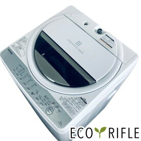 【中古】 東芝 TOSHIBA 洗濯機 一人暮らし 2019年製 全自動洗濯機 6.0kg グランホワイト 送風 乾燥機能付き AW-6G6 縦型 送料無料 設置無料 地域限定 RANK_B