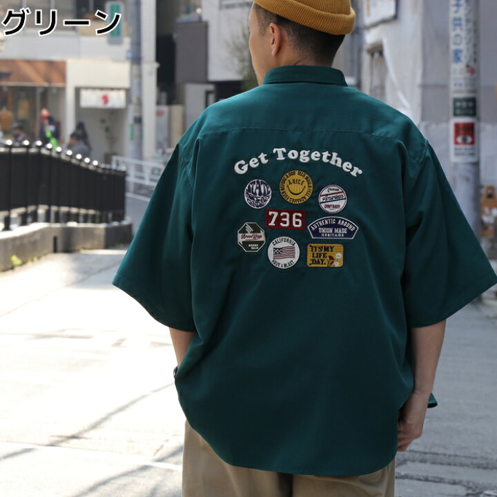 楽天市場 Back Number 刺繍レギュラー半袖シャツ メンズ トップス シャツ 羽織 Right On ライトオン Bn Back Number バックナンバー ライトオン楽天市場店