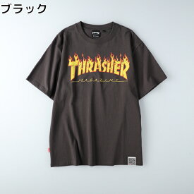 thrasher 【THRASHER】別注フレイムロゴTシャツRight-on ライトオン FGRO24TRS-CS03 thrasher スラッシャー