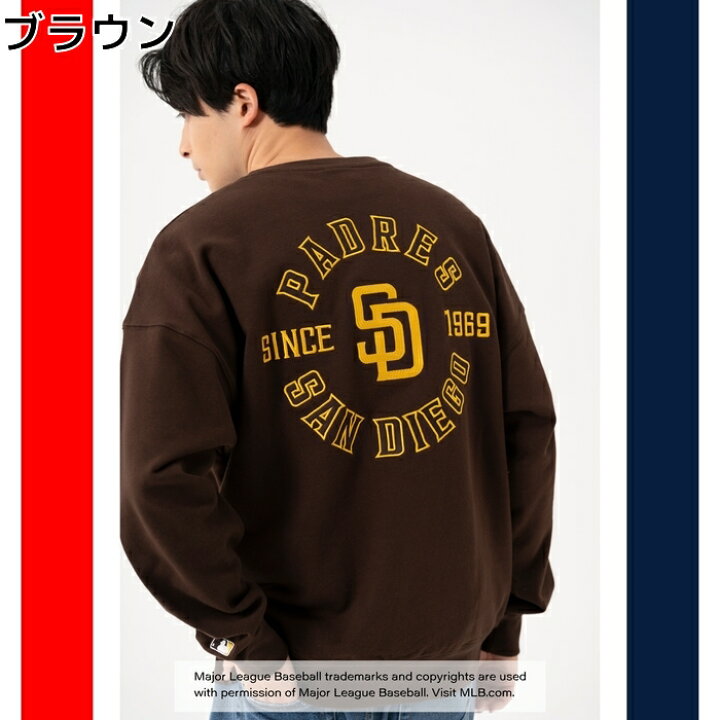楽天市場】MLB 【MLB別注】ワッペン刺繍プリントクルースウェットRight  