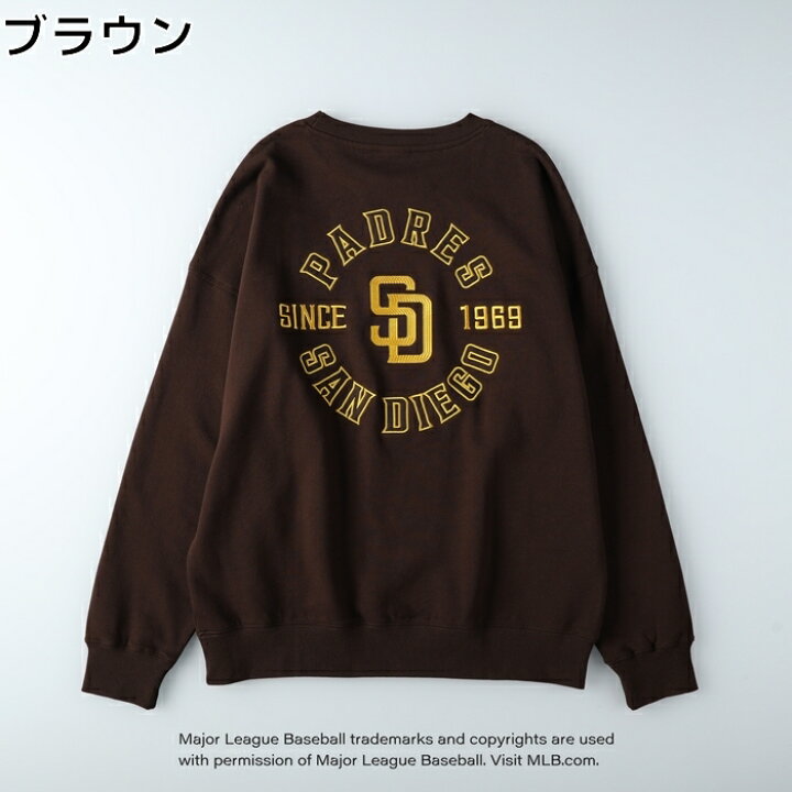楽天市場】MLB 【MLB別注】ワッペン刺繍プリントクルースウェットRight 
