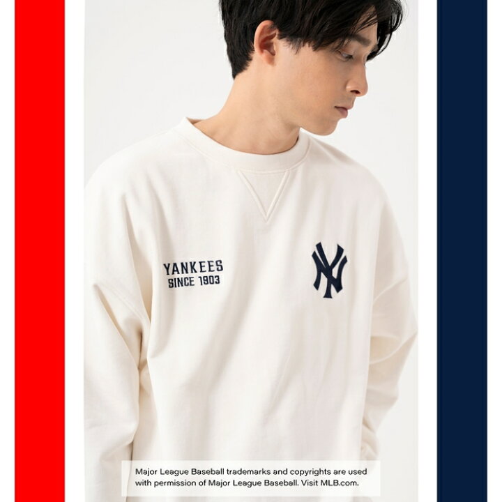 楽天市場】MLB 【MLB別注】ワッペン刺繍プリントクルースウェットRight  
