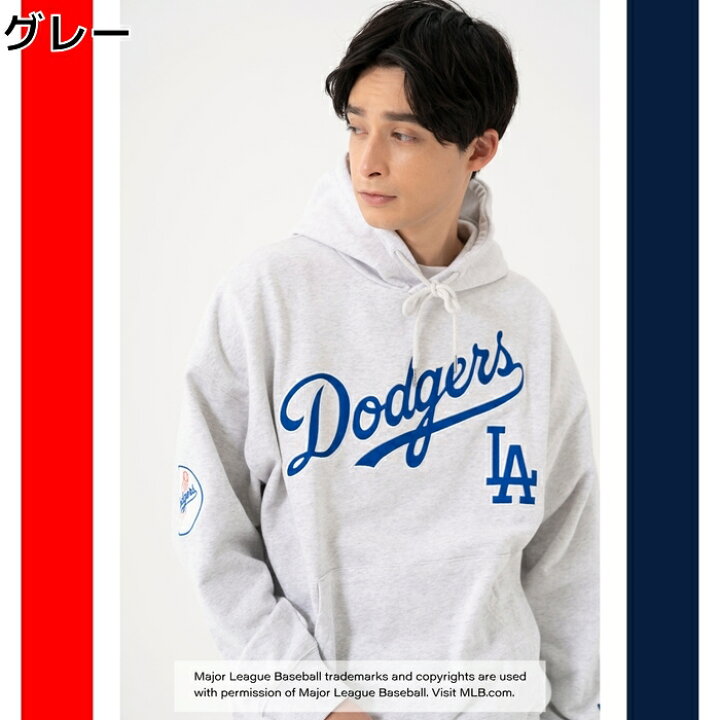 楽天市場】MLB 【MLB別注】ワッペン刺繍プリントパーカーRight-on 