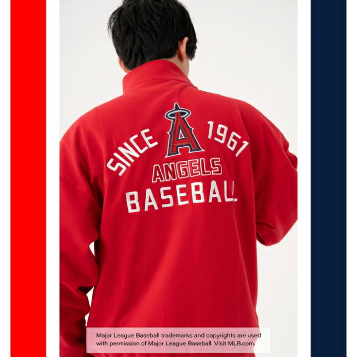 楽天市場】MLB 【MLB別注】ワッペン刺繍プリントハーフジップRight-on  