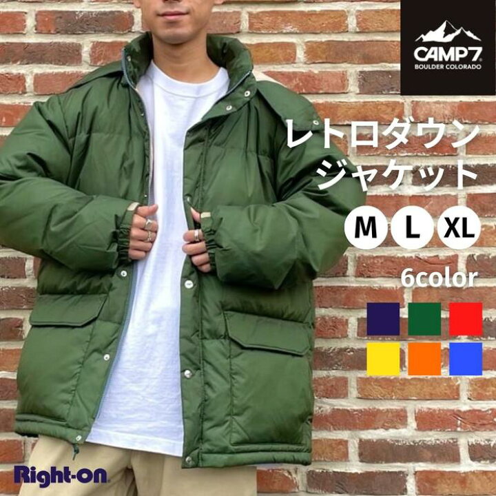 楽天市場】CAMP7 レトロダウンジャケット メンズ レディース ユニ 