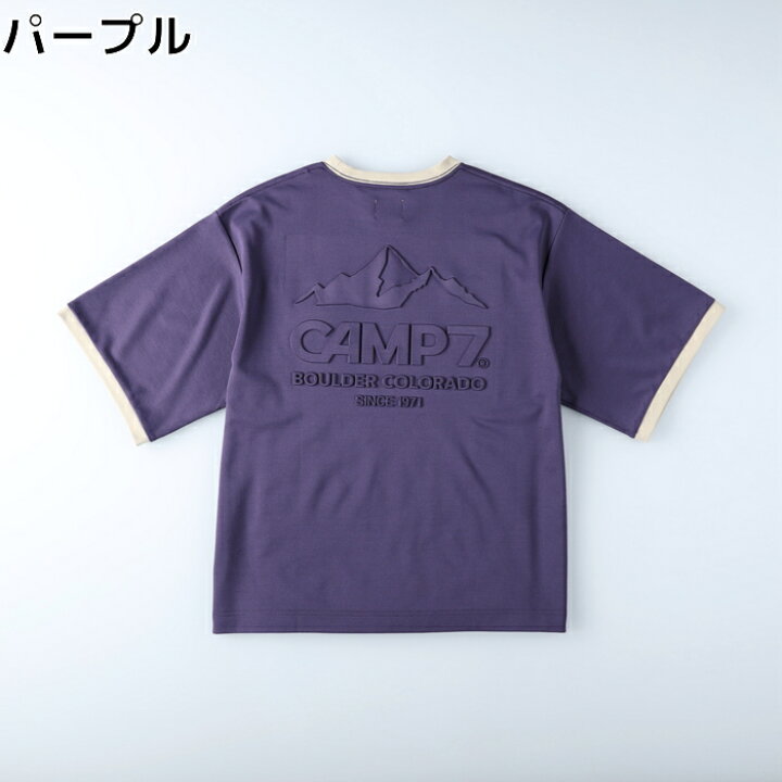 63%OFF!】 Right-on CAMP7 半袖Tシャツ 黒 Mサイズ 胸ポケットつき (キャンプ7)CAMP7 バックエンボスTシャツ