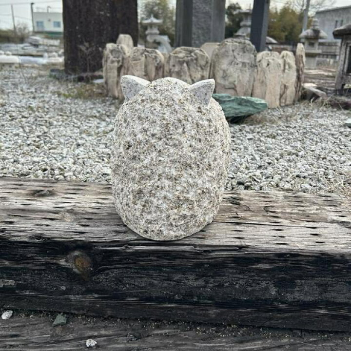 楽天市場】もこもこふくろう 小 H21cm 御影石 フクロウ 梟 鳥 とり 