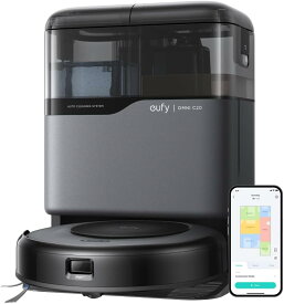 在庫限りー★送料無料★Anker Eufy (ユーフィ) Robot Vacuum Omni C20 (ロボット掃除機) 【加圧式デュアル回転モップ搭載/自動ゴミ収集ステーション/モップの自動洗浄・乾燥機能付き/毛絡み除去システム/モップリフト/水拭き両用/マッピング 掃除経路確認/アプリ操作/