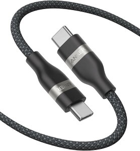 �݌Ɍ���[�y���������zAnker USB-C & USB-C �P�[�u�� (1.8m, 240W, ���ϋv�i�C����) USB PD�Ή� iPhone 17 / 16 / 15 MacBook Pro iPhone Galaxy iPad Pro/Air MacBook Pro/Air �e��Ή� �u���b�N