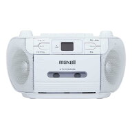 【在庫あり】ポータブルCDラジオカセットレコーダー MXCR-100 ホワイト ワイドFM対応 USBメモリー TF mic…