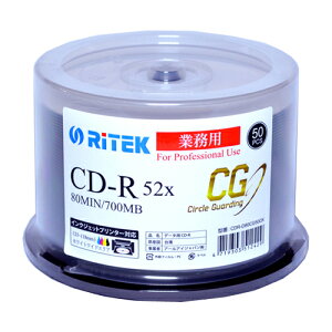 uVGP2021v܁E f[^p CD-R 700MB 52{ Ritek Professional with "CG" Technology(Ritek Pro "CG") XshP[X50pbN Ɩp ritek pro cg RITEK
