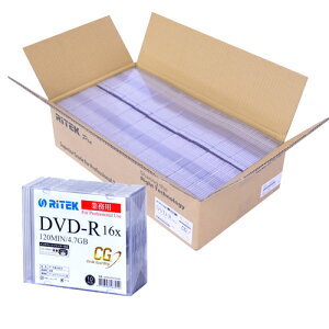 「VGP2021」金賞・企画賞 データ用 DVD-R 4.7GB 16倍速 Ritek Professional with "CG" Technology(Ritek Pro "CG") 5mmスリムケース入り10枚パック×20個セット(200枚)業務用 お得なカートン販売 ritek pro cg RiTEK
