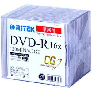 �uVGP2021�v���܁E���� �f�[�^�p DVDR-D47CG20SC DVD-R 4.7GB 16�{�� Ritek Professional with CG Technology(Ritek Pro CG) 5mm�X�����P�[�X����20���p�b�N �Ɩ��p ritek pro cg RITEK