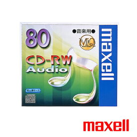 CD-RW 音楽用 1枚パック 書き換え型 MQシリーズ MQディスク 10mmケース入り CDRWA80MQ.1TP maxell マクセル　【メール便OK（ポスト投函）】