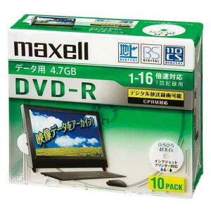 DVD-R dvd-r f[^p 1L^p 4.7GB 10 1`16{Ή CPRMΉ fW^^\ CNWFbgv^[Ή [x Ђт[xfBXN DRD47WPD.10S A maxell }NZ