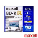 【在庫あり・即納可】ブルーレイディスク 1回録画用 20枚 BD-R DL 50GB 2層 1〜4倍速対応 4K対応 ひろびろワイドレーベルディスク インクジェットプリンター対応 レーベル印刷 bluray bd-r 録画用 BRV50WPG.20S maxell マクセル