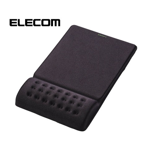 クーポン利用でお得にお買い物 在庫処分 COMFY マウスパッド 低反発ポリウレタン採用 お買得 リストレスト一体型 エレコム MP-095BK ELECOM ブラック