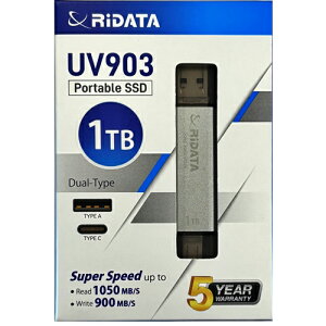 �|�[�^�u��SSD PORTABLE SSD UV903 SV PSSD-Dual USB3.2 Gen2 USB Type-A Type-C �f���A���R�l�N�^ 512GB 1TB 2TB SV ��e�� �������f�[�^�]�� �R���p�N�g �y�� �V���o�[ RIDATA ���C�f�[�^