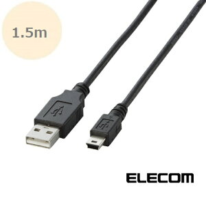 USB2.0P[uimini-B^Cvj A-mini-B^Cv USB2.0P[u 1.5m ubN U2C-M15BK usbP[u GR ELECOM