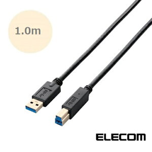 USB3.0P[uiA-Bj USB3.0iStandard-Aj USB3.0iStandard-Bjڑ 1.0m ubN usbP[u 3.0 Othddp USB3-AB10BK GR ELECOM
