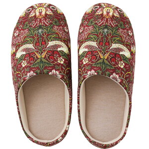 モリス柄 ルームシューズ 防災スリッパ ★後払い可!★ モリスワールドコレクション ルームスリッパ 送料無料 ウィリアム モリス スリッパ いちご泥棒 モリス 生地 ウィリアムモリス柄 ス