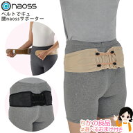 腰 naoss ★後払い可！☆選べるおまけ★ 丸光産業 ノーブル ベルトでギュ腰naossサポーター 送料無料 皮…