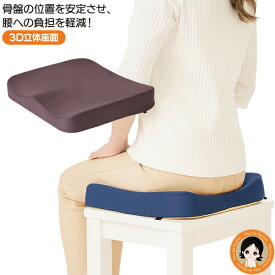 Dr.PRO 低反発 フィット クッション ★後払い可！★ Dr.PRO低反発フィットクッション 送料無料 姿勢 骨盤 安定 腰 負担 軽減 座骨 3D立体座面 尾骨 太もも 前傾斜 背筋 低反発ウレタン 体重負担 軽減 体圧分散 オフィス 勉強 ニーズ RSL発送 rlt 100s sdf