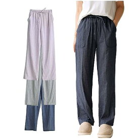 パジャマ 二重ガーゼ 綿100％ レディース　メンズ ルームパンツ パジャマ下 二ルームウェア パジャマ下 部屋着