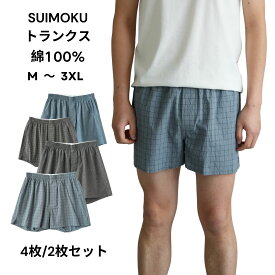 /お買いお得*品質抜群/ 大きいサイズ　トランクス メンズ メンズ　コットン100％前開きボタン付き ゆったり設計 綿100％ パジャマパンツ 下着 M-3XL 父の日ギフト