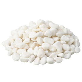 コブルホワイトS 18kg ／ コブルホワイト 18kg 白石 装飾石 底石 石材 テラリウム 水槽 レイアウトストーン ジオラマ 工作 ガーデニング インテリア 多用途 園芸資材 47739