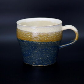 大きいMug 【藍色】/ 掛分　マグカップ　コーヒーカップ　ティーカップ　夫婦茶碗　贈り物　ギフト　信楽焼　陶器　作家　手仕事