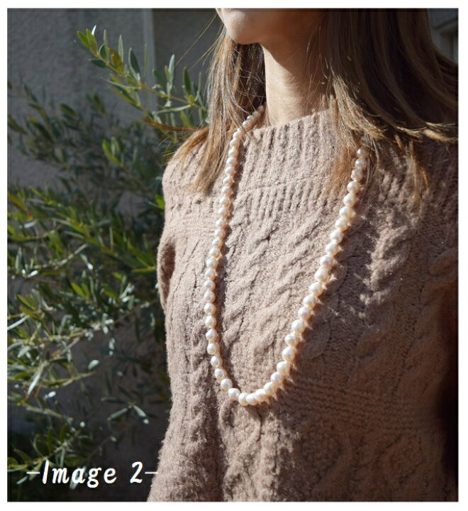 楽天市場 あこや真珠 本真珠 ピンク 希少価値ロング バロックパール ロングネックレス 80ｃｍ 9 9 5ミリ Balogue Pearl 大粒ネックレス 本物パール 日本産 Rikoh Pearl