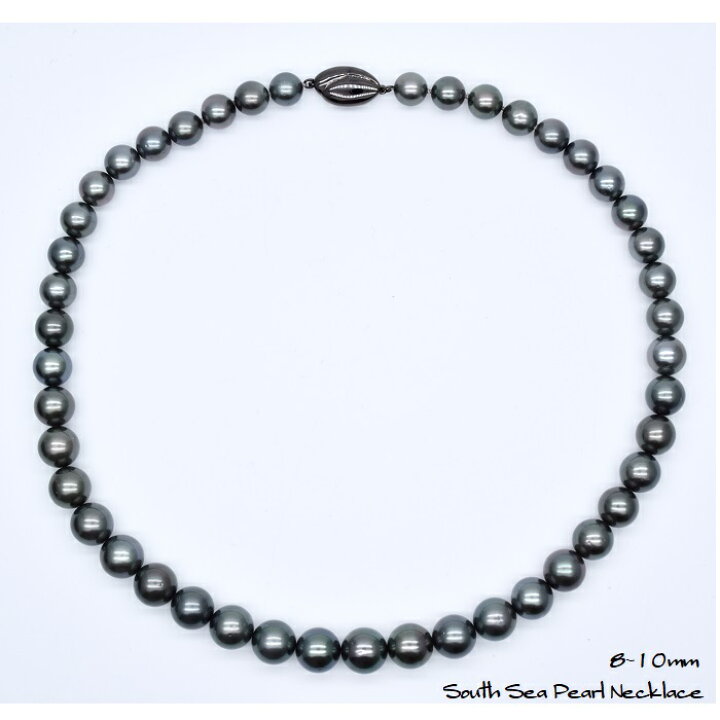 楽天市場】南洋本真珠/8-10mm/本真珠/黒蝶ネックレス/パール  