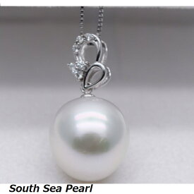 本真珠パール ネックレス 南洋真珠 照り 大珠 パール 大粒　K18WG 真珠